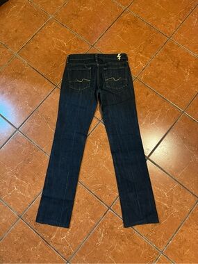 7 For All Mankind Dark Indigo Straight Leg Jeans